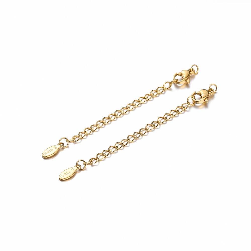 

10 шт., удлинительные цепи из нержавеющей стали с застежками-караками, соединительное звено, ожерелье, изготовление хвоста, аксессуары для браслета «сделай сам», поставки