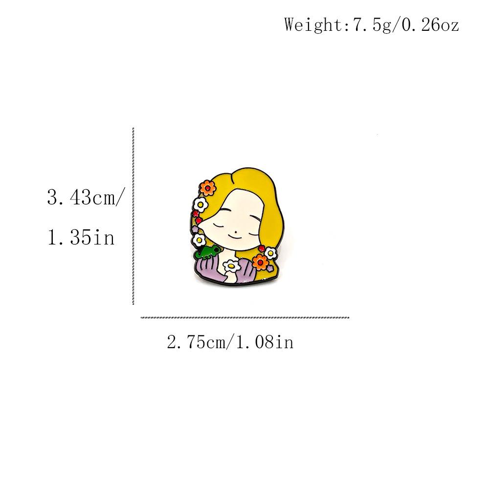 Adorable Anime Princess Brooch - Cute Cartoon Badge for Clothes & Bags