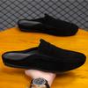 Hollow Out Mules Half Loafers Slippers Men Man Summer Slip On Sneakers Large Size 45 46 Open Back Casual Shoes Slides Sandals