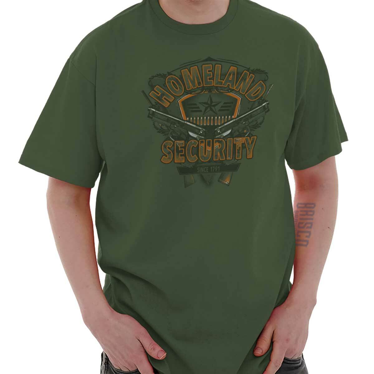 2nd Amendment Homeland Security Pro Gun Womens or Mens Crewneck T Shirt Tee XXL