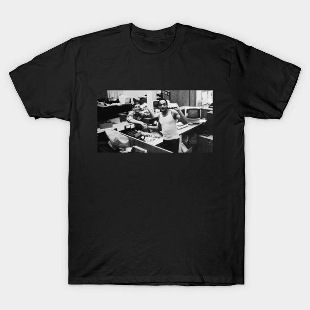 Men Black Print T-shirt Bank Heist Of The Dead No-Cut Transfer Paper Print Cotton Tshirt 4XL чёрный
