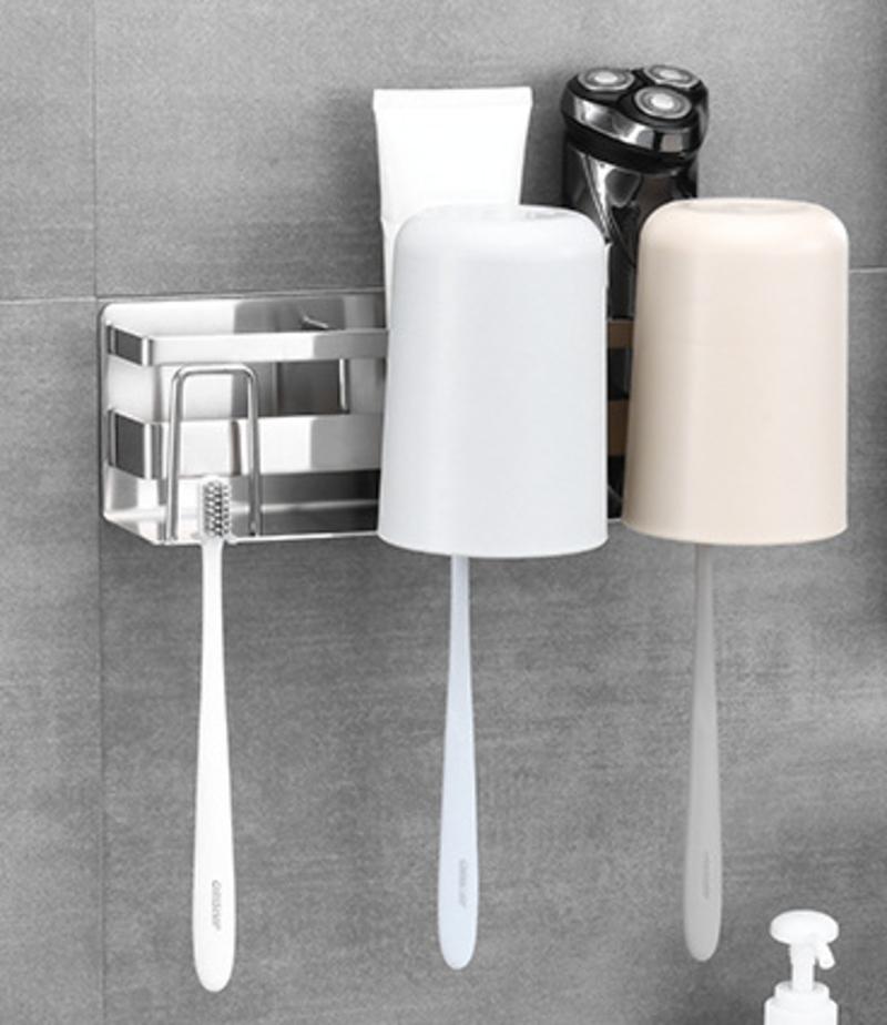 235mm Stainless Steel Toothbrush Holder Toothpaste Holder Bathroom Adhesives Bathroom Organizer | Toothbrush and Toothpaste Holders