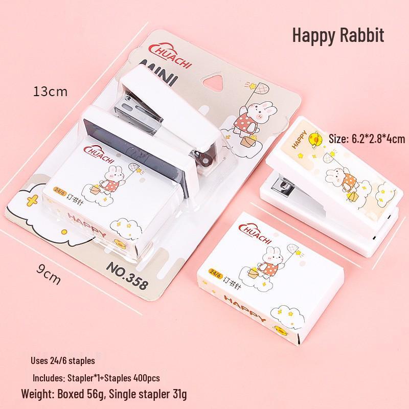 Mini Cartoon Stapler Set - Cute Student Multifunctional Stapler for Binding Exam Papers