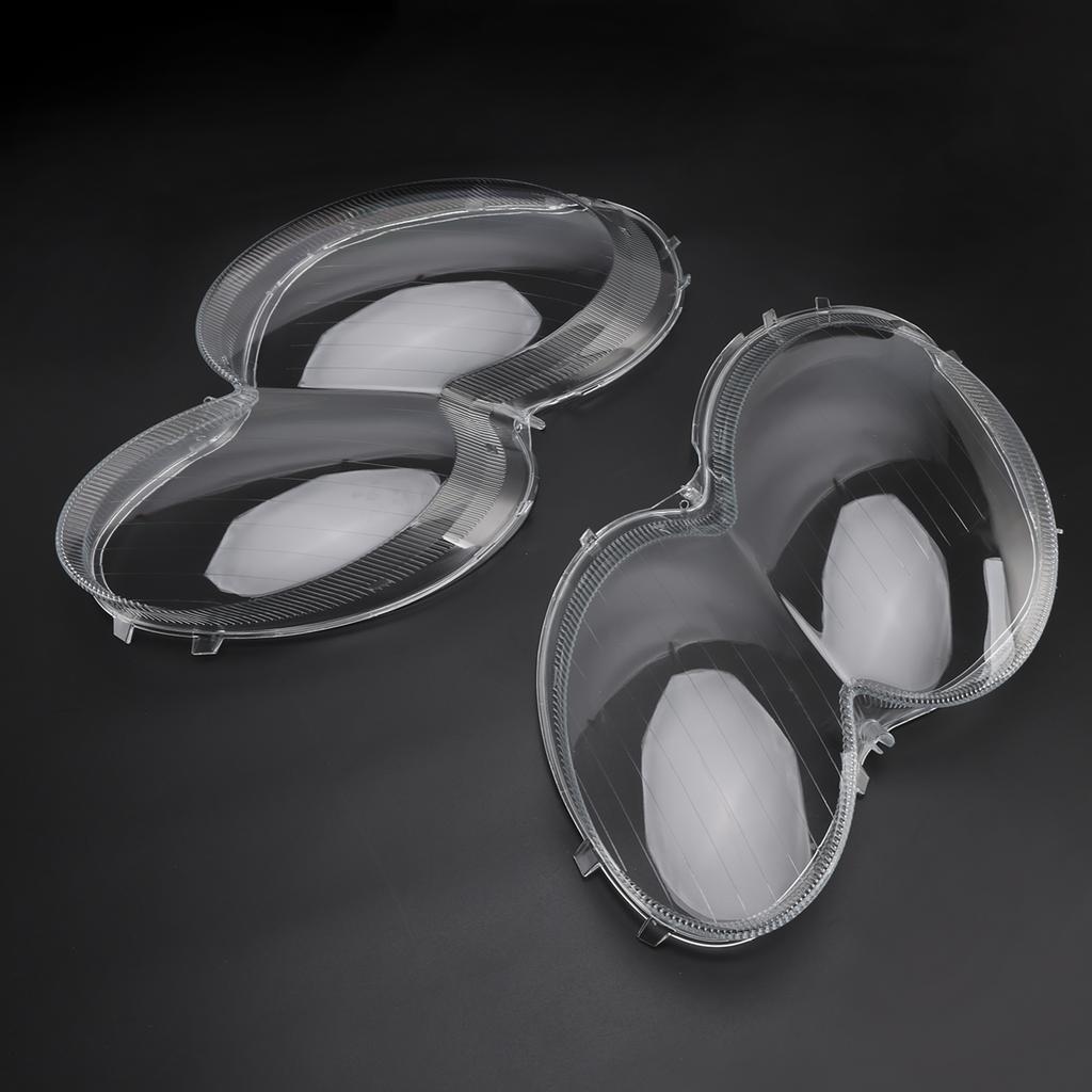 2Pcs Headlight Shell Lens Cover+Glue For Benz W230/R230 SL500 SL600 2003-08