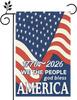 250 Anniversary USA Patriotic Ag We The Peolple God Bless Memorial Day Garden Ag 12x18 Inch Double Sided American 4th of AAS