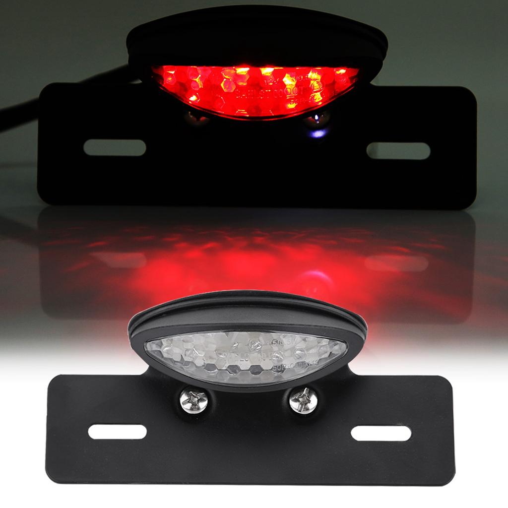 Motorcycle LED Rear Brake Tail Light Stop License Plate Lights for Smoke