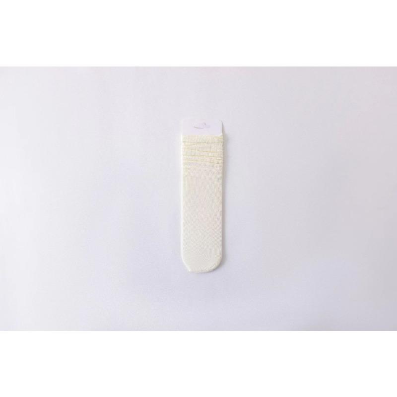 Women's Summer Thin Solid Color Vertical Stripe Curling Mid Tube Ice Ice Pile Socks