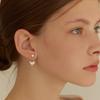 Lewe Two-way Pearl Heart Earring