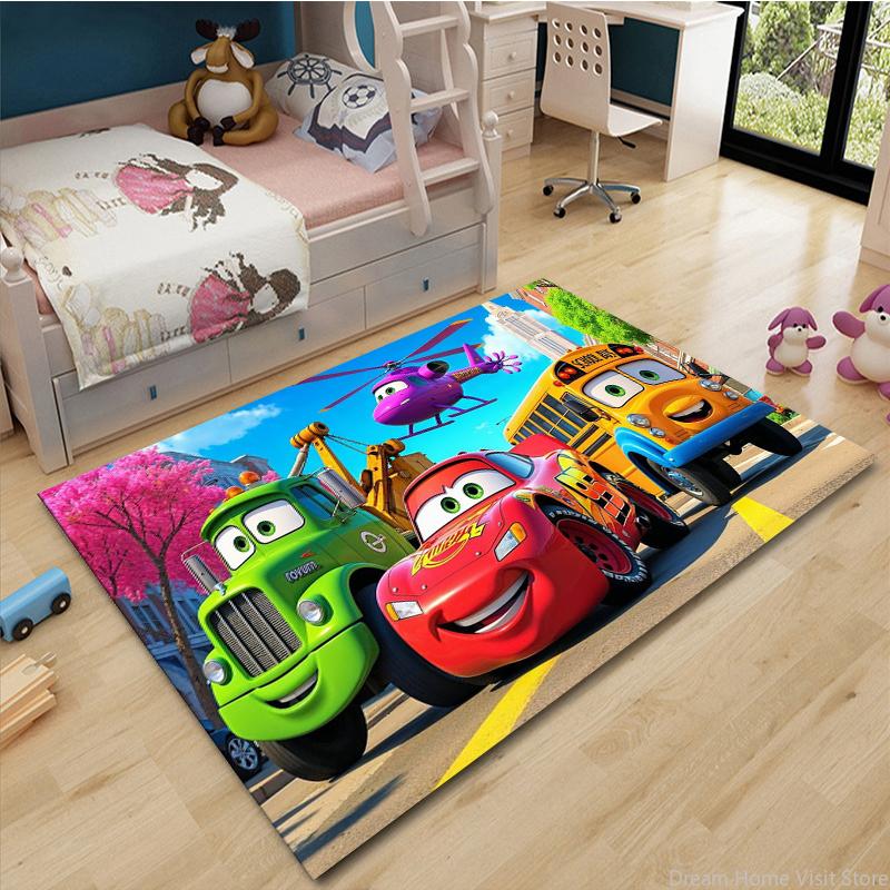 Cars McQueen Motorway Mat Road Rug Carpet for Living Room, Car Rug, Floor Carpet, Kids Room Runner, Nursery Rug, Play Rug