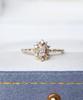 Anz Chemistry Petite Oval Diamond Snowflake Ring