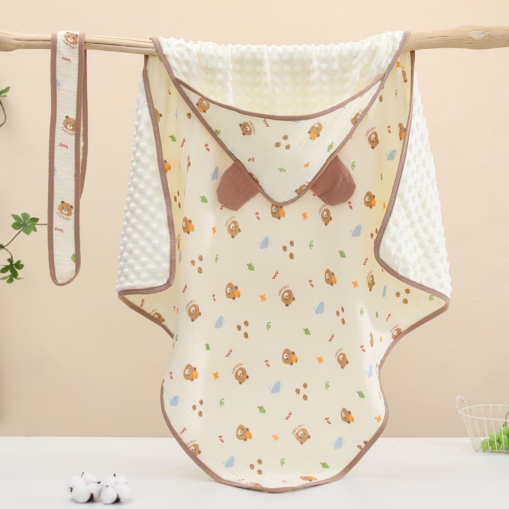 Newborn Lightweight Baby Blanket: Anti-Startle Bean Velvet Quilt for Spring & Autumn