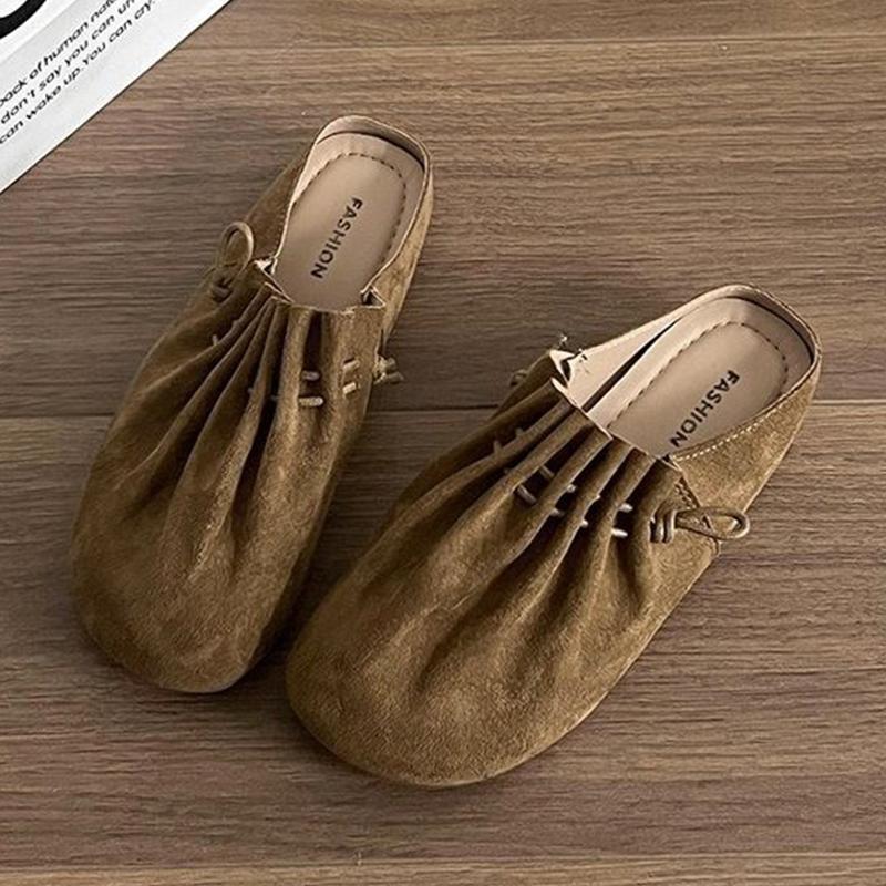 Baleríny Dámské pantofle Ležérní boty s páskem přes patu Módní nazouváky Letní dámské společenské boty Trend 2025 Značkové designové dámské boty