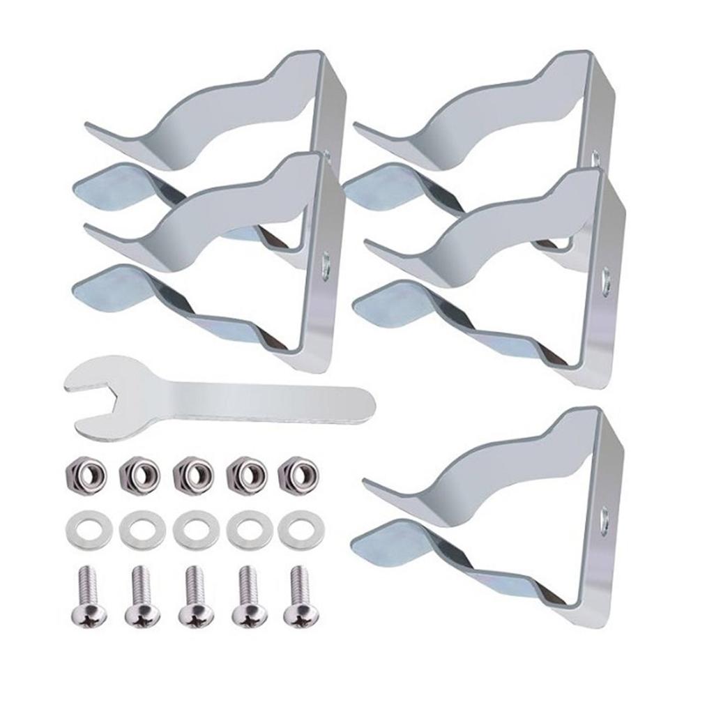 5Pcs Window Well Cover Spring Clips Egress Cover Spring Clips With Screws Window Well Cover Install Retaining Clips