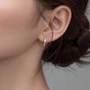 Wave Earrings Simple Ear Buckle Tide Earrings Female Light Luxury Autumn and Winter Models Earrings Female Elegant Accessories Classic Casual Jewelry