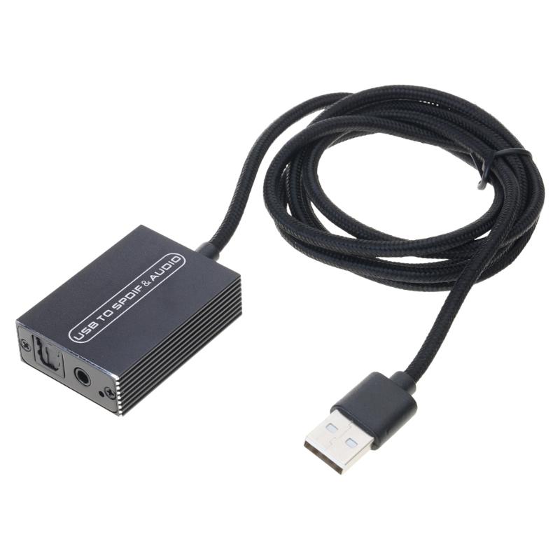 USB Audio Extractor Konverter für TV PC Laptop zu Optischem Spdif und 3,5mm Audio Adapter