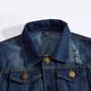 Slim Trend Men's Denim Vest Large Size Denim Vest Waistcoat Ripped Casual Vest