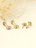 Minimalpiercing 14K Internal Ultra Mini Double Cubic Labret Piercing