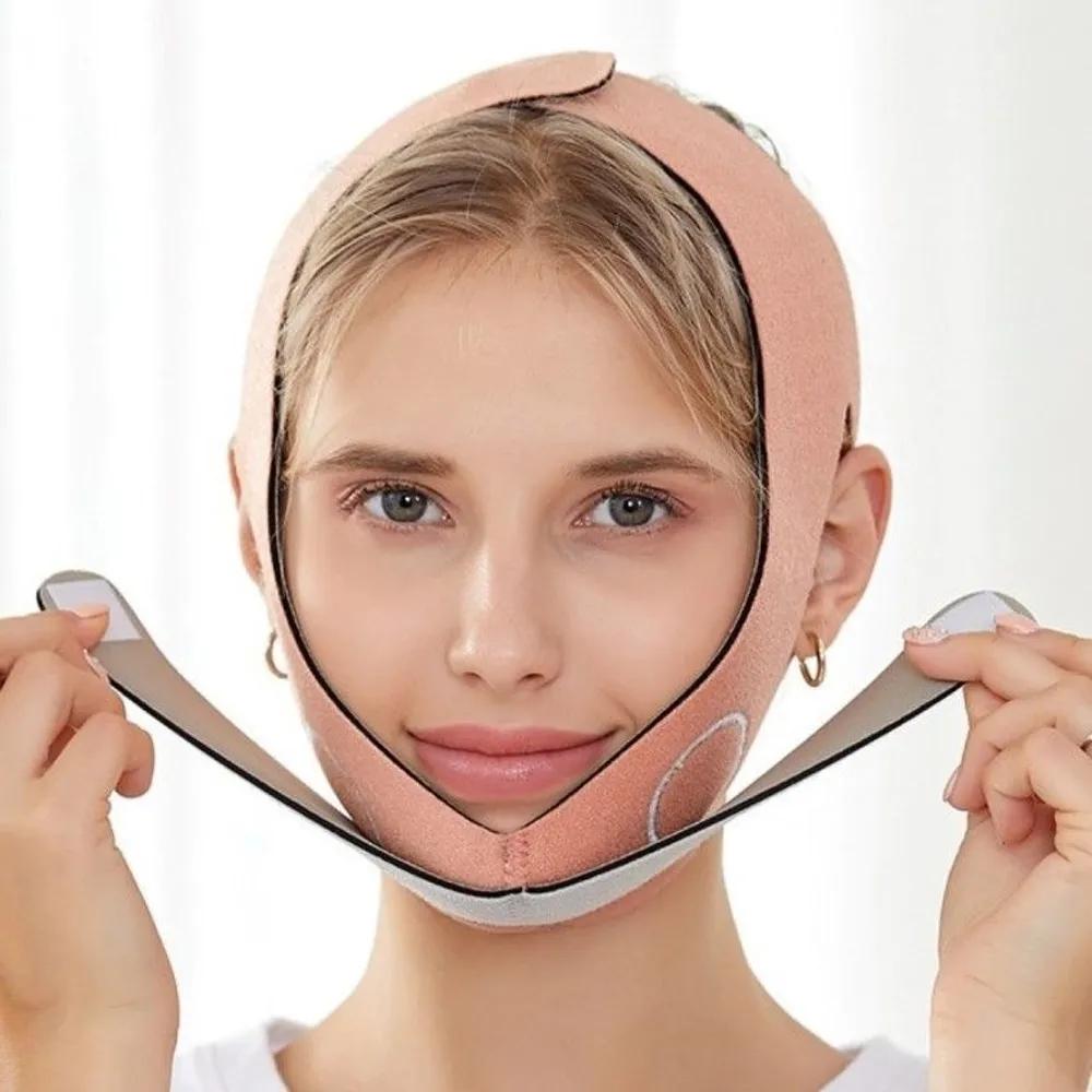 Face V-line, Double Chin, Cheekbone Care, Lifting, Double Band, Pink