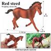 Oenux Grassland Wild Steed Farm Animal Small Horse Model Action Figures PVC Home Decoration Figurines Collection Toy Kid Gift