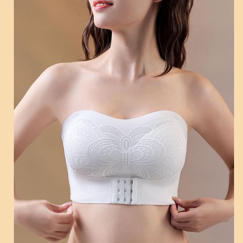 Strapless Bra Women's Underwear Anti Slip Gathering Bra Thin Design Breast Collection Anti Sagging Strapless Bra