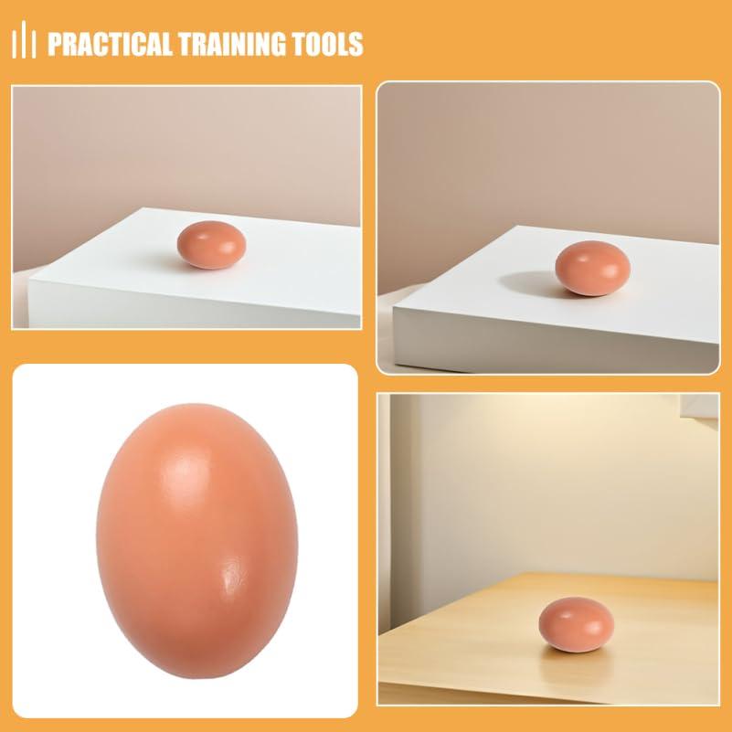 UPKOCH Dummy Eggs, Set of 9 Wooden Eggs for Easter, Tole Painting, DIY Crafts, Egg-Laying, Nesting, Practice, Pretend Play, Kitchen, Food Storage,
