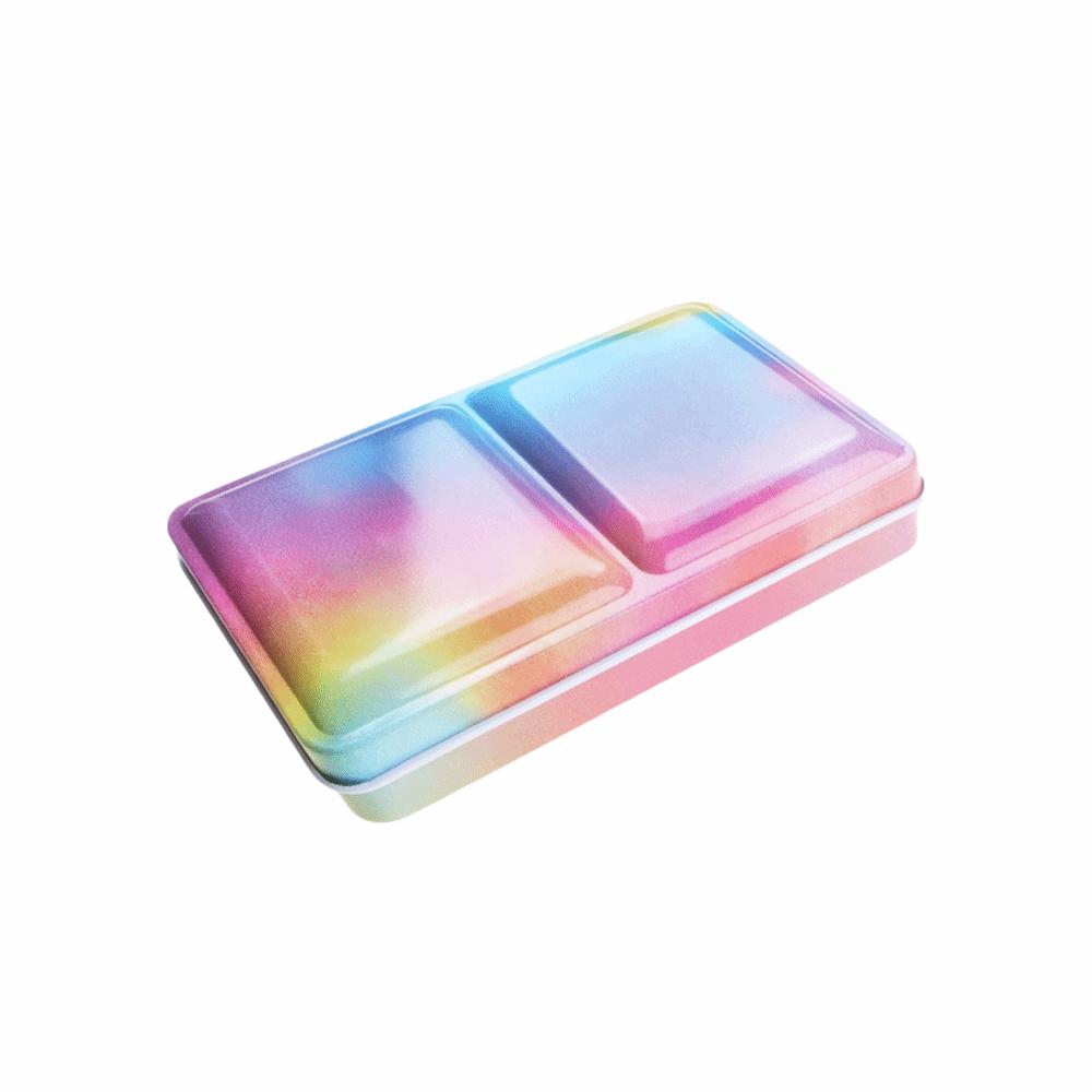 Leere Falt-Eisenkiste Faltbare Aquarellfarbkasten Tragbare Kunstbedarfsbox Aquarellfarbe