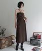 Rubati Shirred Strap Tube Top Dress_Brown