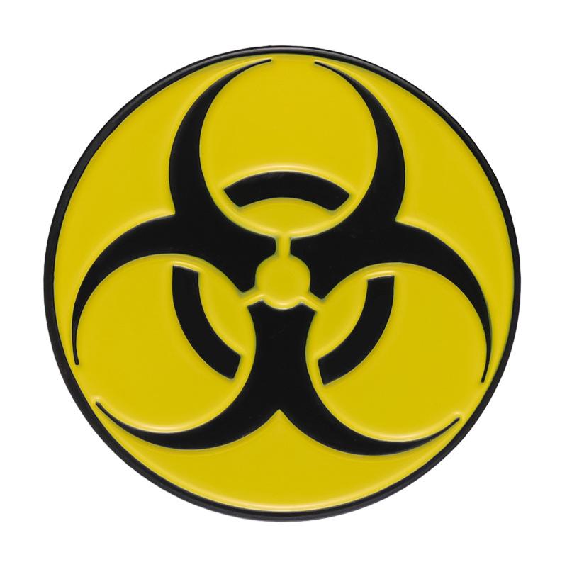 

Badge Contemporary Metal Geometric Nuclear Radiation Brooch For Individuals Fashionforward XZ8915