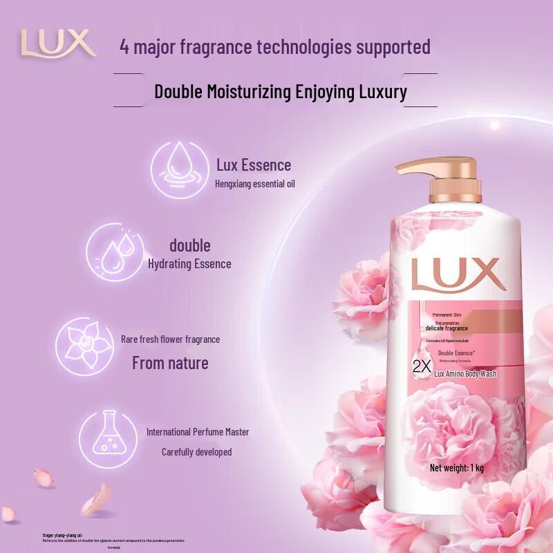 LUX Eternal Tender Skin Doft Duschkräm, 2x1L