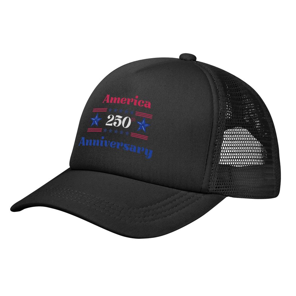 250 Years American Anniversary Foam Trucker Hat Unisex Summer Outdoor MeshBack Golf Hat Cap Stylish Sun Hat Adjustbale