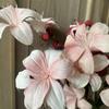 White Artificial Lily Flowers 5-head Simulation Decorative Bouquet  Indoor Decoration
