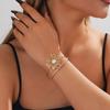 High-End Niche Double Layer Openwork Flower Zirconia Bracelet - Versatile Cross-Border Fashion Jewelry.