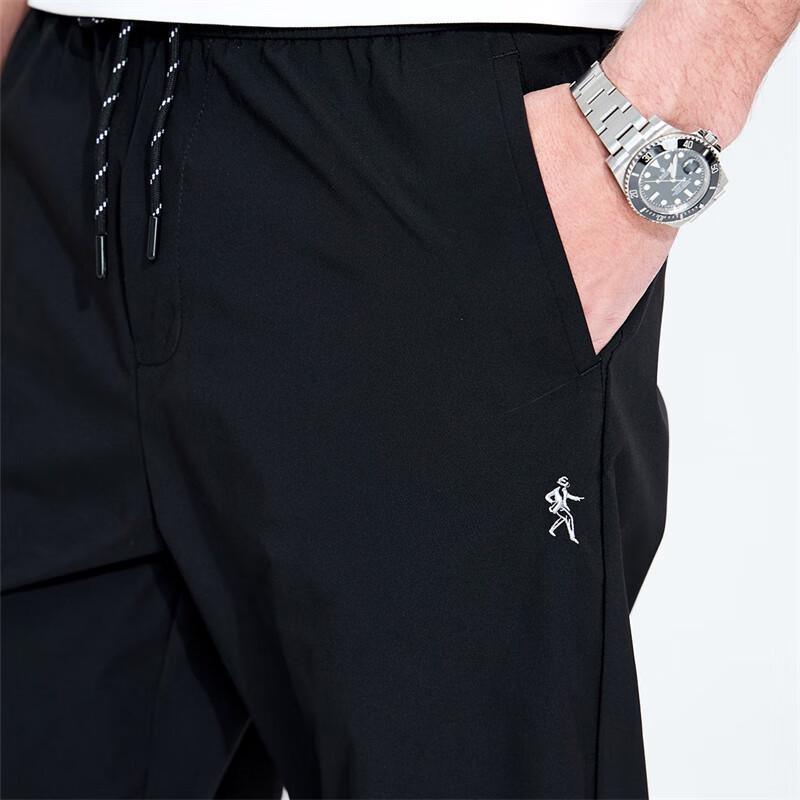 Men's Quick-Dry Elastic Waist Cropped Casual Pants