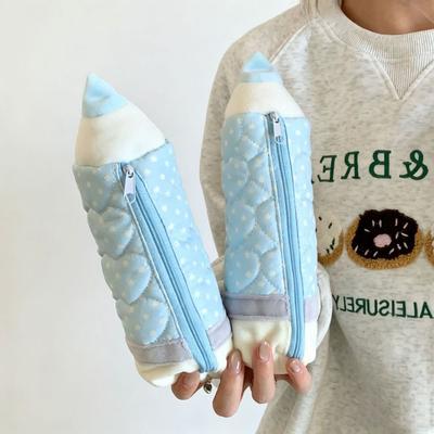 Pencil Shape Pen Bag Star Print Stationery Bag Multi-functional Stationery Organizer  Gift