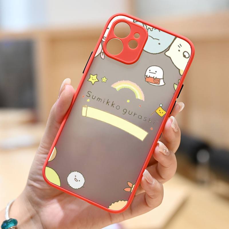 Sumikko Gurashi Lovely Cartoon Phone Case Matte Transparent  For Iphone 11 12 13 6 S 7 8 Plus Mini X Xs Xr Pro Max Cover
