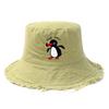 Sommer Pinguin Eimerhut Wende-Bob Herren Damen Baumwolle Reise Strand Fischerhut Outdoor Sport Hochzieh-Bob Panama Sonnenhut