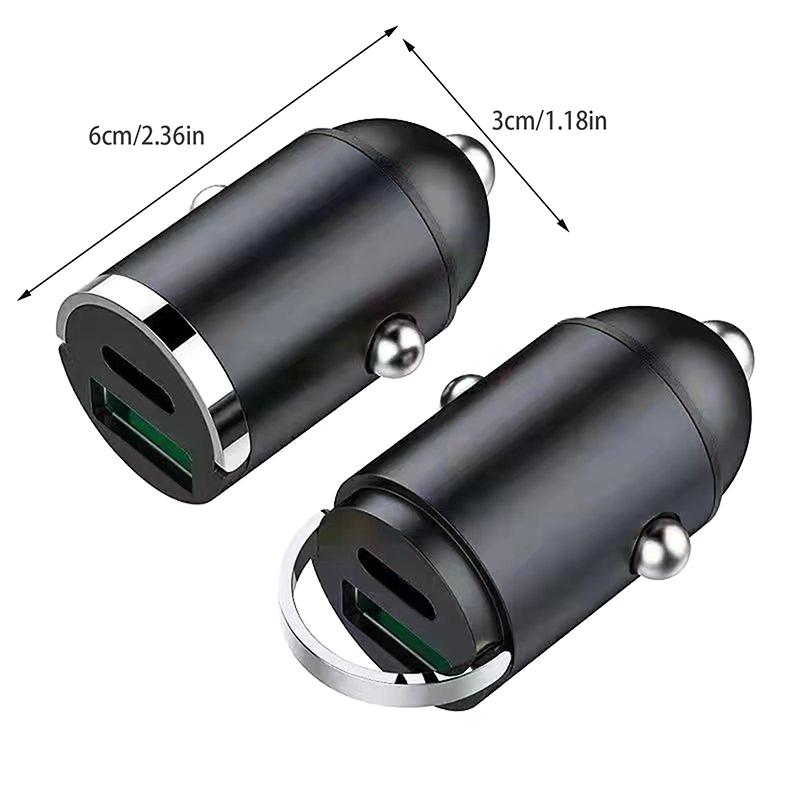 100W Mini Autoladegerät Schnellladung Für Iphone Qc3.0 Mini Pd USB Typ C Auto Handy Ladegerät Für Xiaomi Samsung Huawei