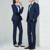 Troyman Navy Blue Wool Business Suit Set