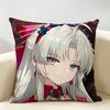 CarlottaS Anime Cute Wuthering Cushion Cover Natural Linen Organic Fabric DoubleSided Printing Room Sofa Decor Pillow Case