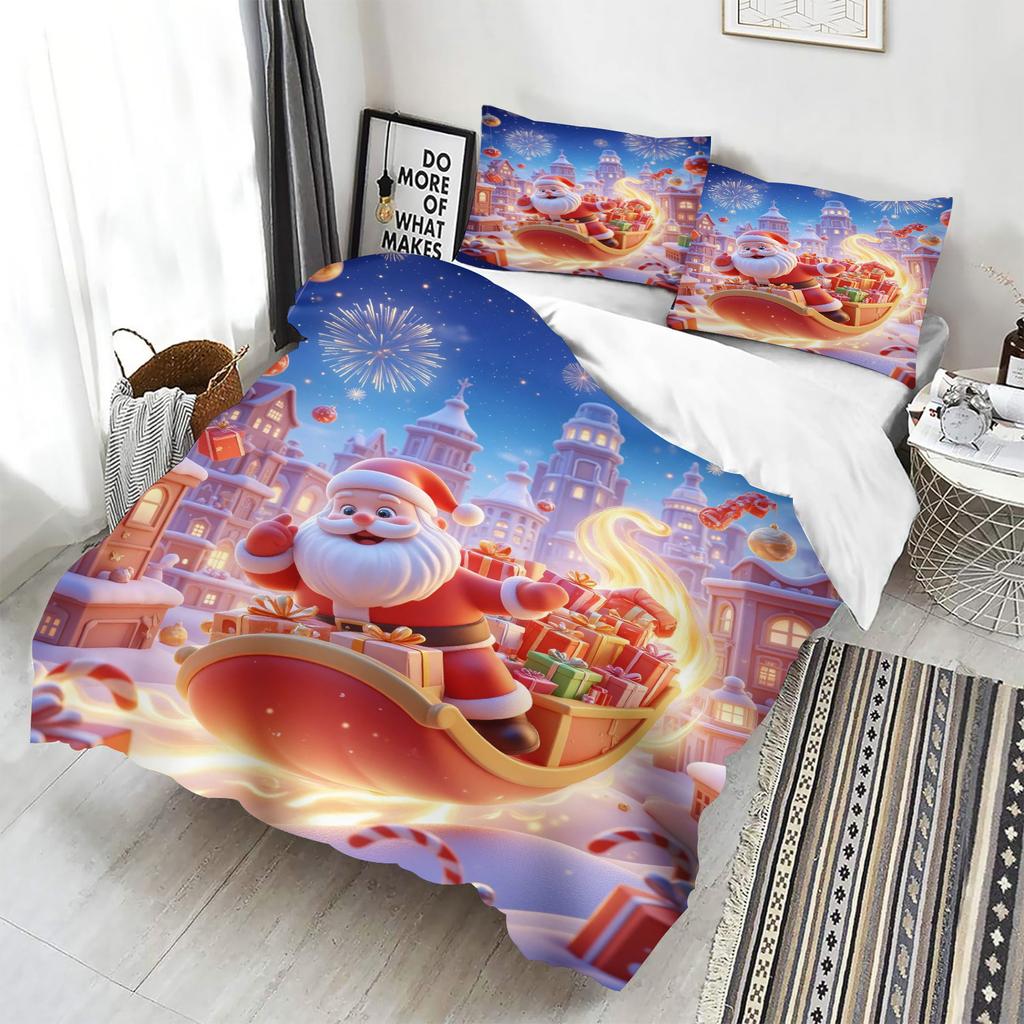 Christmas Duvet Cover Set Comforter Bedding 3D Children'S Bedding Set 3-Piece 1 Quilt Cover King Size