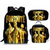 Fortnite Cartoon Printed Backpack Set Lightweight Computer Bag Male And Female School Bag