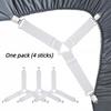 Elastic Bed Sheet Holder Adjustable Fastener Clips Mattress Cover Grippers for Home Bedding Organizer Accessory Set Pack Kit