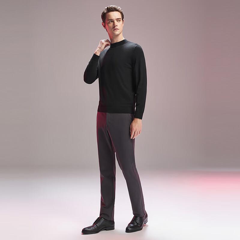 Youngor Men's 100% Wool Half-High Collar Sweater