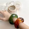 Boho Irregular Acrylic Resin Chunky Bangles for Women On Hand Goth Geometric Charm Bracelets Couple Jewelry Gift