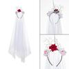 Stylish Headbands Beautiful Halloween Headdress Ornament Stylish Rose Headpiece for Party Dress Up