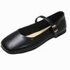 [Youshilai] Retro Temperament Square Head Loafers Women's 2025 Spring New Shallow Mouth Word with Mary Jane Shoes