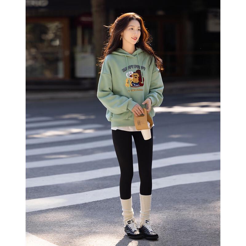 Demana Women's Winter Casual Hooded Fleece-Lined Sweatshirt