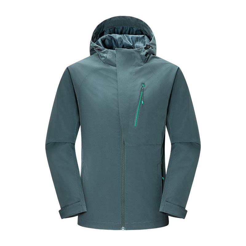 Spring and Autumn Waterproof Hooded Couple Quality Single-layer Jacket Men's and Women's Jacket Trench Coat Jacket