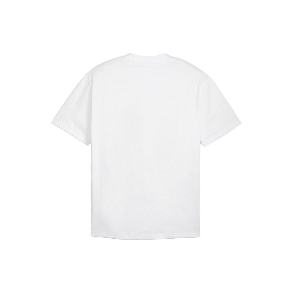 Puma Solid Color Crew Neck Pullover Casual Breathable Short Sleeve T-Shirt Men Tops White 624009-02