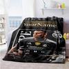 Mbappe 239 Customize Text Blanket Cozy Personalized Blanket Durable Comfort Perfect for Office Picnics Couch Nap Four Seasons Multipurpose
